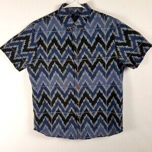 American Eagle Outfitters Shirt Mens Medium Blue Classic Fit Short Sleeve Casual